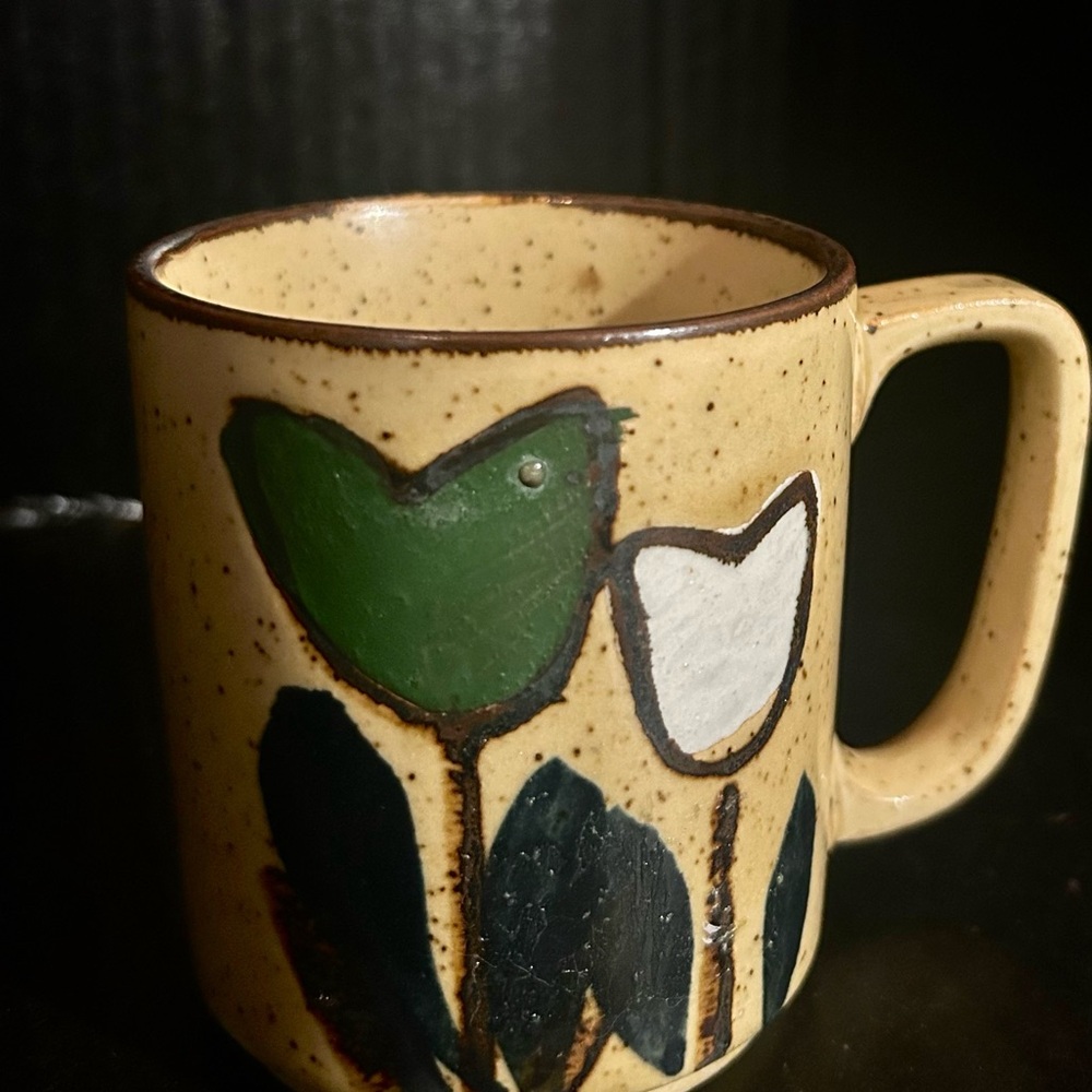 Vintage Otagiri Stoneware Mug Tulip Design - Picture 3 of 5